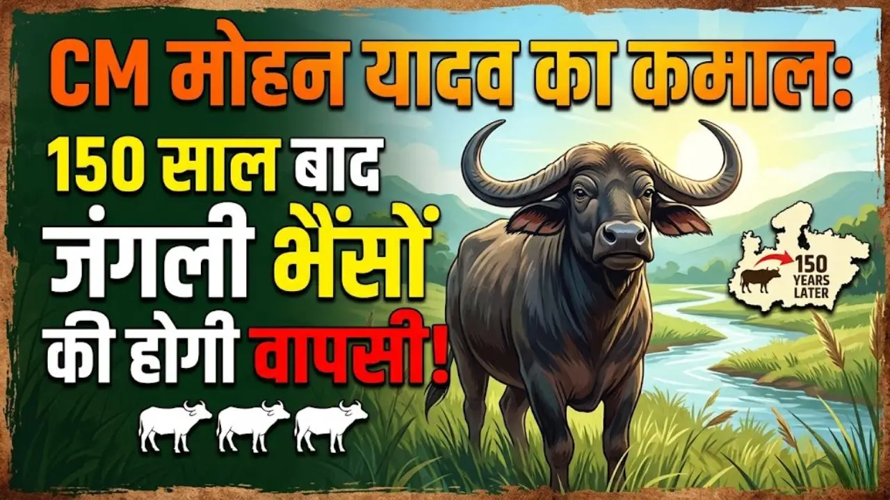 CM मोहन यादव का कमाल: 150 साल बाद जंगली भैंसों की होगी वापसी 